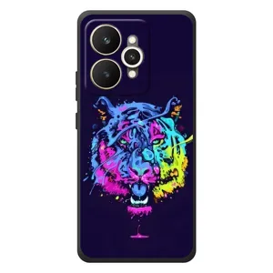 Силиконовый бампер с картинкой животных для Realme 15 (Тигр-Арт)