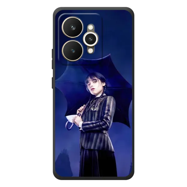Чехол с рисунком «Уэнсдей с зонтом» для Realme 15