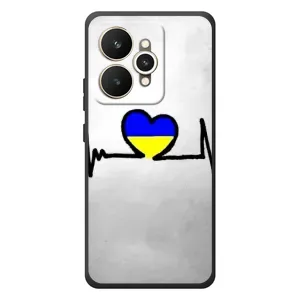 Силиконовый Чехол на Realme 15 (Я-Украина) (Украинская кардиограмма)