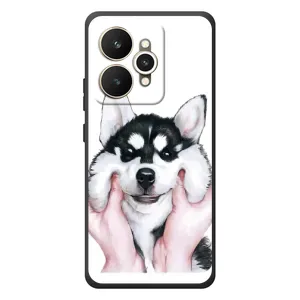 Бампер для Realme 15 с картинкой "Песики" (Собака Хаски)
