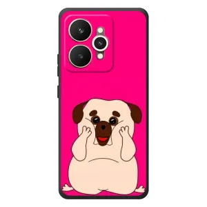 Чехол (ТПУ) Милые собачки для Realme 15 (Веселый Мопсик)