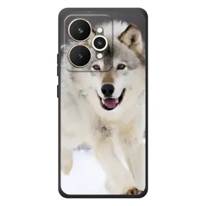 Чехол с Волком на Realme 15 (Волк на снегу)
