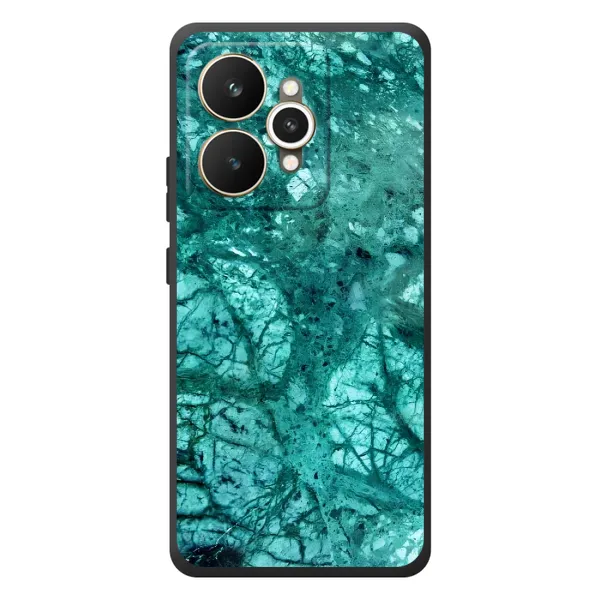 Чехол с рисунком «Зеленый мрамор» для Realme 15