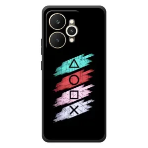 Чехол с рисунком «Значки Sony» для Realme 15