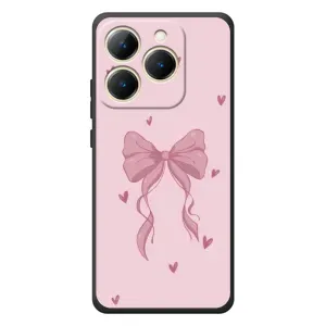 Чехол банты для RealMe 15T (Бант на розовом)