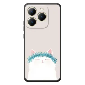 Чехол на тематику: Коты для Realme 15T (Белый котик)