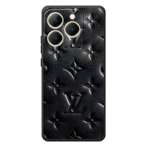 Текстурный Чехол Louis Vuitton для (Черный ЛВ)