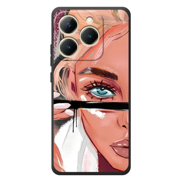 Чехол с рисунком «Девушка и ресницы» для Realme 15T