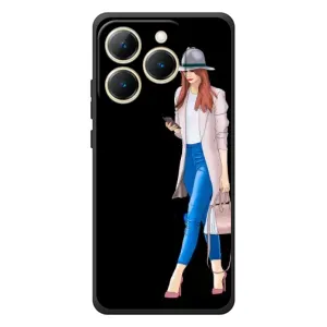 Чохол з картинкою Модні Дівчата RealMe 15T (Дівчина з телефоном)