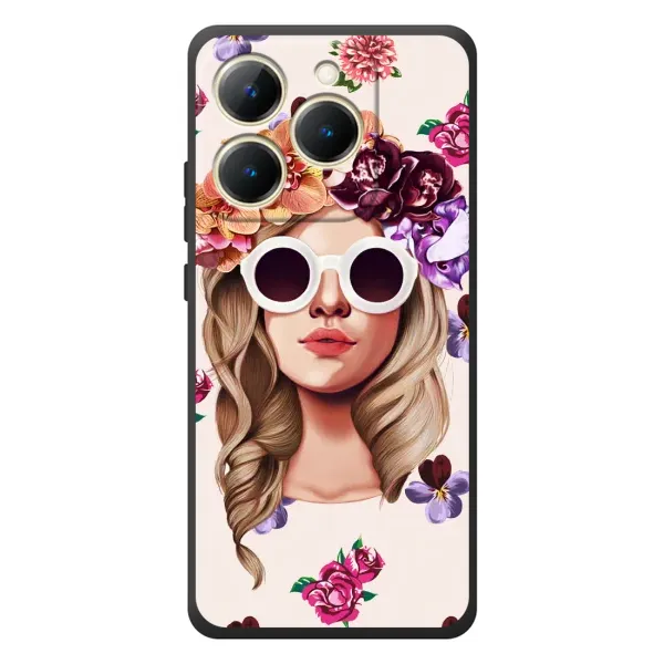 Чехол с рисунком «Девушка в очках» для Realme 15T