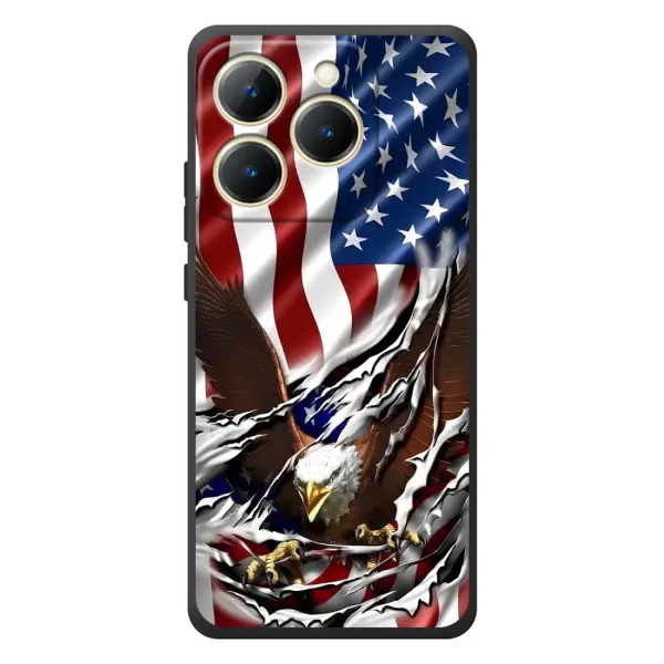 Чехол с рисунком «Флаг USA» для Realme 15T Чехол с рисунком «Флаг USA» для Realme 15T