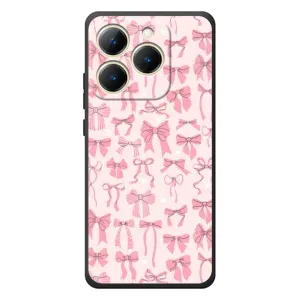 Чехол банты для RealMe 15T (Фон бантики)
