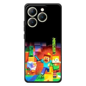 Чехлы для RealMe 15T (Персонажи Майн Крафт) (Герой Майнкрафт)