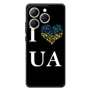 Силиконовый Чехол на RealMe 15T (Я-Украина) (I Love UA)