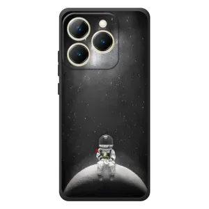 Силиконовый Чехол с принтом "Космонавты" на RealMe 15T (Космонавт романтик)