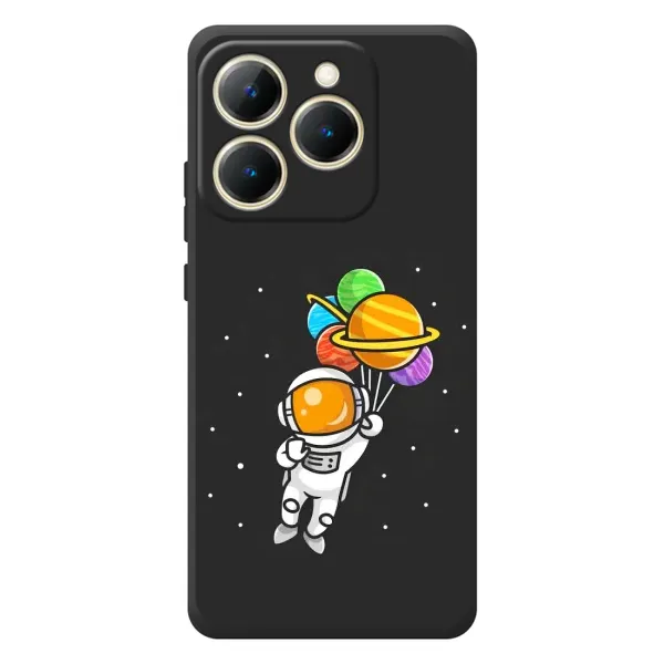 Чехол с рисунком «Космонавт с шариками» для Realme 15T