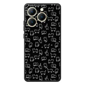 Чохол на тематику: Коти для Realme 15T (Котики на чорному)
