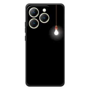Чохол з картинками на чорному фоні для RealMe 15T (Лампочка)