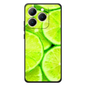 Чохол з зображенням смачної їжі для RealMe 15T (Лайм)