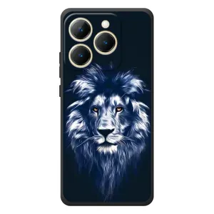 Чехол с картинкой на RealMe 15T (Лев - синий)