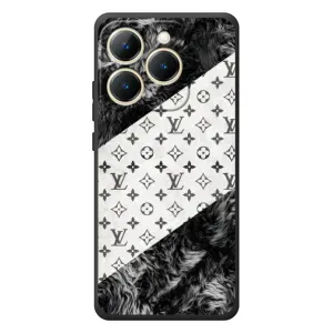 Чехол Стиль Louis Vuitton на RealMe 15T (LV на белом)