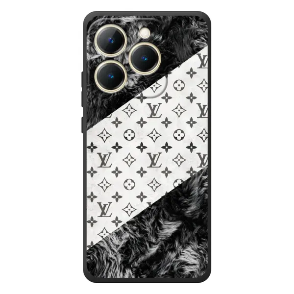 Чехол с рисунком «LV на белом» для Realme 15T