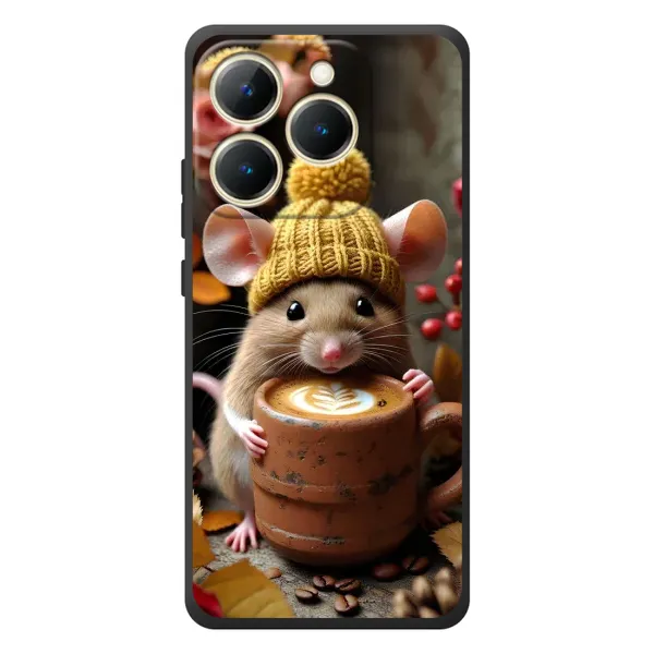 Чехол с рисунком «Мышка с кофе» для Realme 15T Чехол с рисунком «Мышка с кофе» для Realme 15T