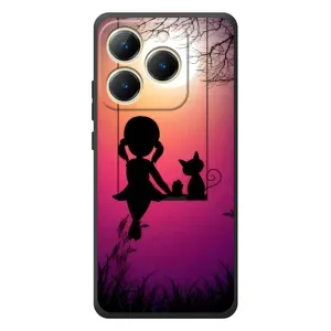 Девчачий Чехол для RealMe 15T (На качели)