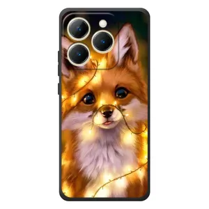 Чехол с Лисичкой для RealMe 15T (Новогодний лисенок)