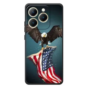 Чехол Флаг USA для RealMe 15T (Орел и флаг)