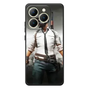 Силиконовый чехол с картинкой "Герой Pubg" на RealMe 15T (Пабг)