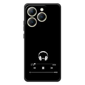 Чохол з картинками на чорному фоні для RealMe 15T (Плеєр)