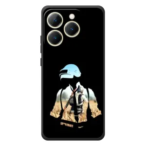 Силиконовый чехол с картинкой "Герой Pubg" на RealMe 15T (Пубг мен)