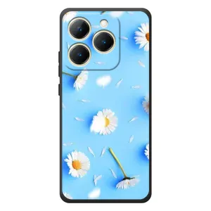Чохол з Квітами для RealMe 15T (ромашки на блакитному)