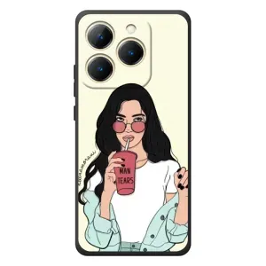 Силіконовый Чохол на RealMe 15T з картинкой Модных девушек (З напоєм)