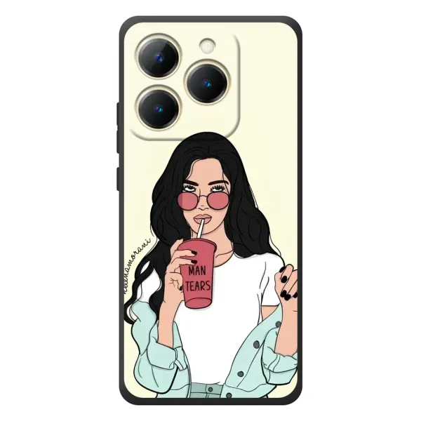 Чехол с рисунком «С напитком» для Realme 15T