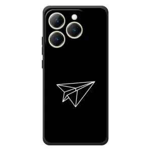 Чохол з картинками на чорному фоні для RealMe 15T (Літак)