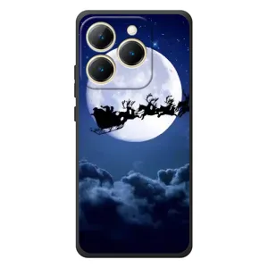 Чехол Санта Клаус для RealMe 15T (Санта - луна)