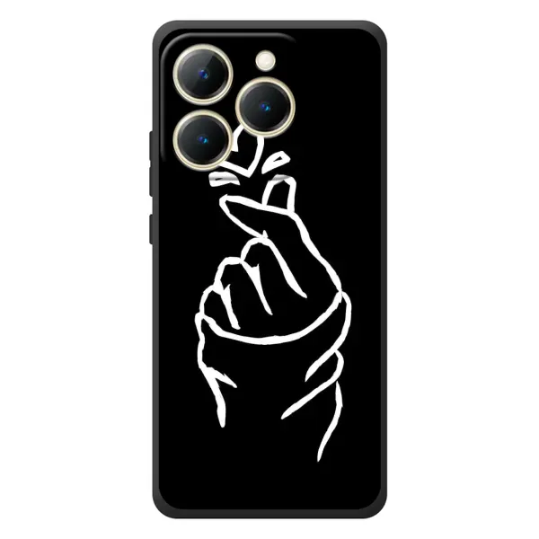 Чехол с рисунком «Сердце на черном» для Realme 15T Чехол с рисунком «Сердце на черном» для Realme 15T