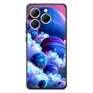 Чехлы КОСМОС для RealMe 15T (Синие планеты)
