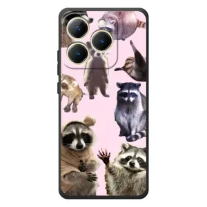 Силиконовый Чехол с Енотами на RealMe 15T (Смешные Еноты)