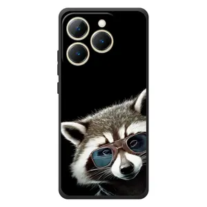 Силиконовый Чехол с Енотами на RealMe 15T (Стильный Енот)