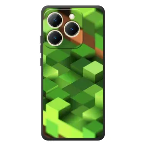 Чехлы для RealMe 15T (Персонажи Майн Крафт) (Текстура)