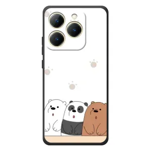 Чехлы с изображением разных животных для RealMe 15T (Удивленные медвеженки)