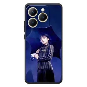 Чехлы с принтом Уэнсдей на RealMe 15T (Уэнсдей с зонтом)