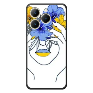 Чехол на RealMe 15T Украинский дизайн (Украинка на всю голову)