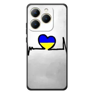 Силиконовый Чехол на RealMe 15T (Я-Украина) (Украинская кардиограмма)