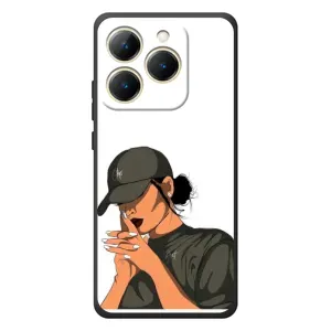 Силіконовый Чохол на RealMe 15T з картинкой Модных девушек (У зеленому)