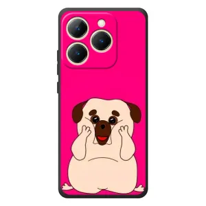 Чехол (ТПУ) Милые собачки для RealMe 15T (Веселый Мопсик)
