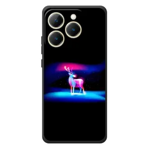 Силиконовый бампер с картинкой животных для RealMe 15T (Яркий олень)